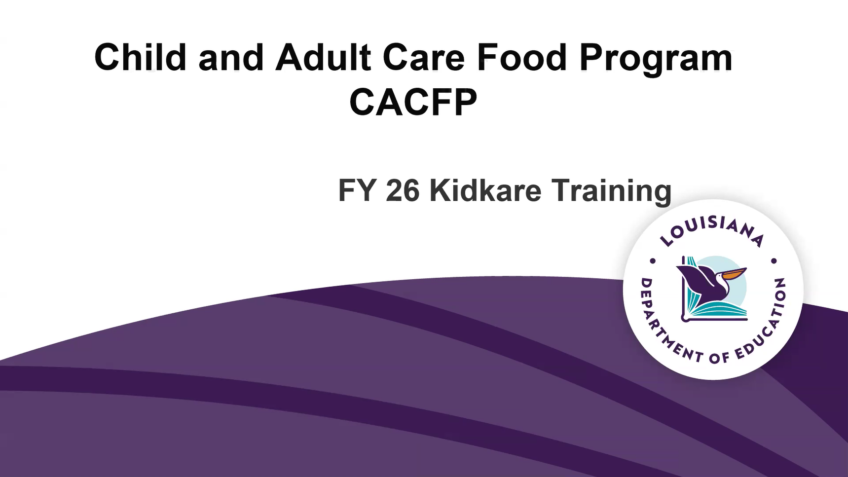 CACFP - Kidkare Refresher Training Image