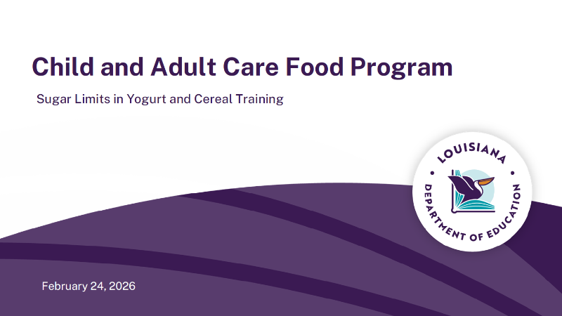 CACFP Sugar Limits for Yogurt and Cereal Image