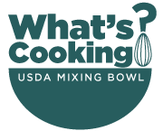 What's Cooking? - USDA Mixing Bowl Logo
