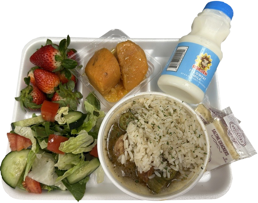 School Lunch tray submitted by an East Feliciana Public School